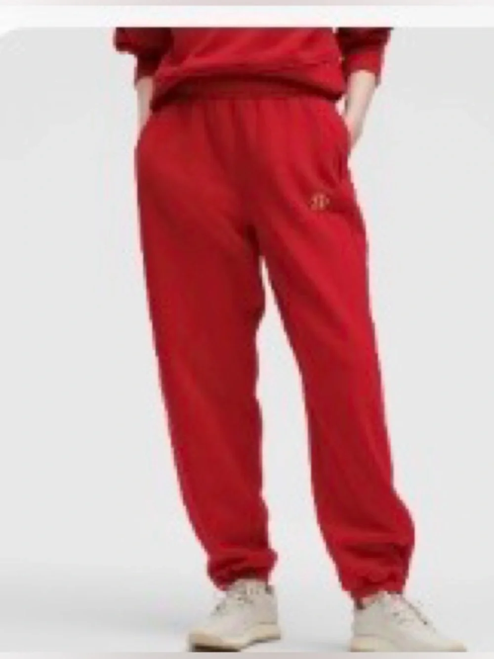 lululemon Lunar New Year Scuba Mid-Rise Oversized Jogger Dark Red Small EUC